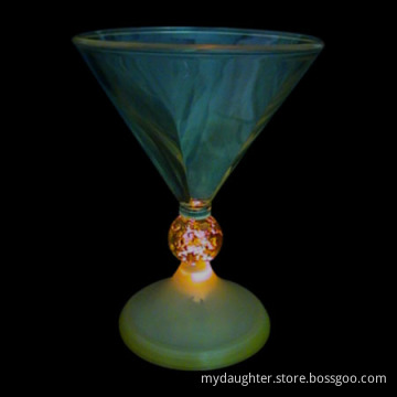 Flashing Martini Glass, LED Glass Cup, Light up Glass, LED Cup, Flashing Mug